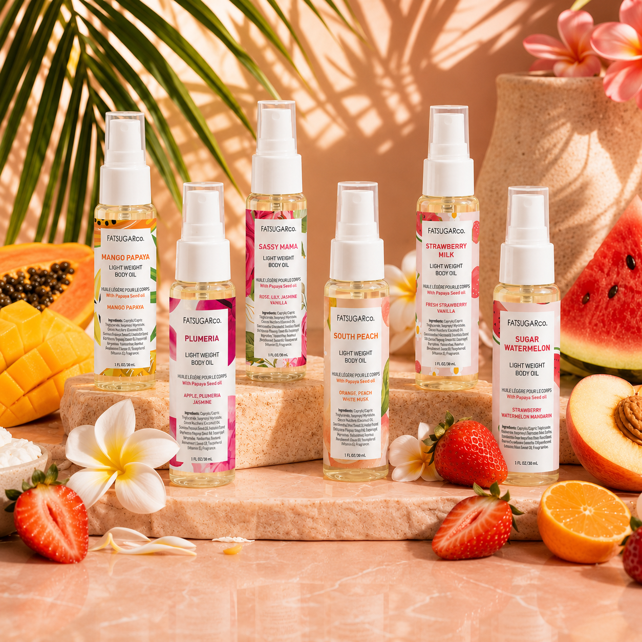 Travel Size Body Oils – Lightweight Hydration in Various Scents