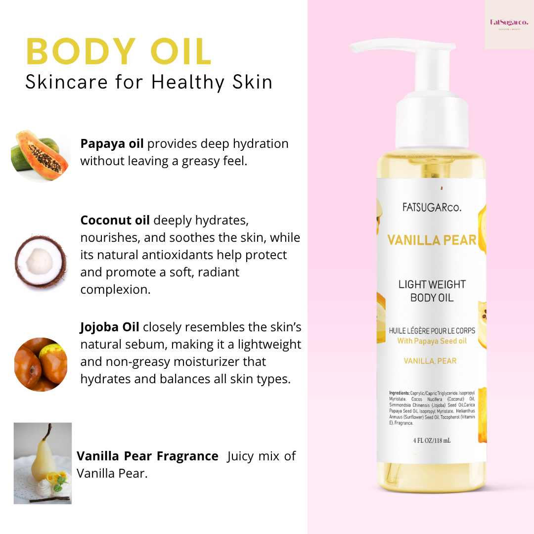 Vanilla Pear - Body Oil for Glowing Skin