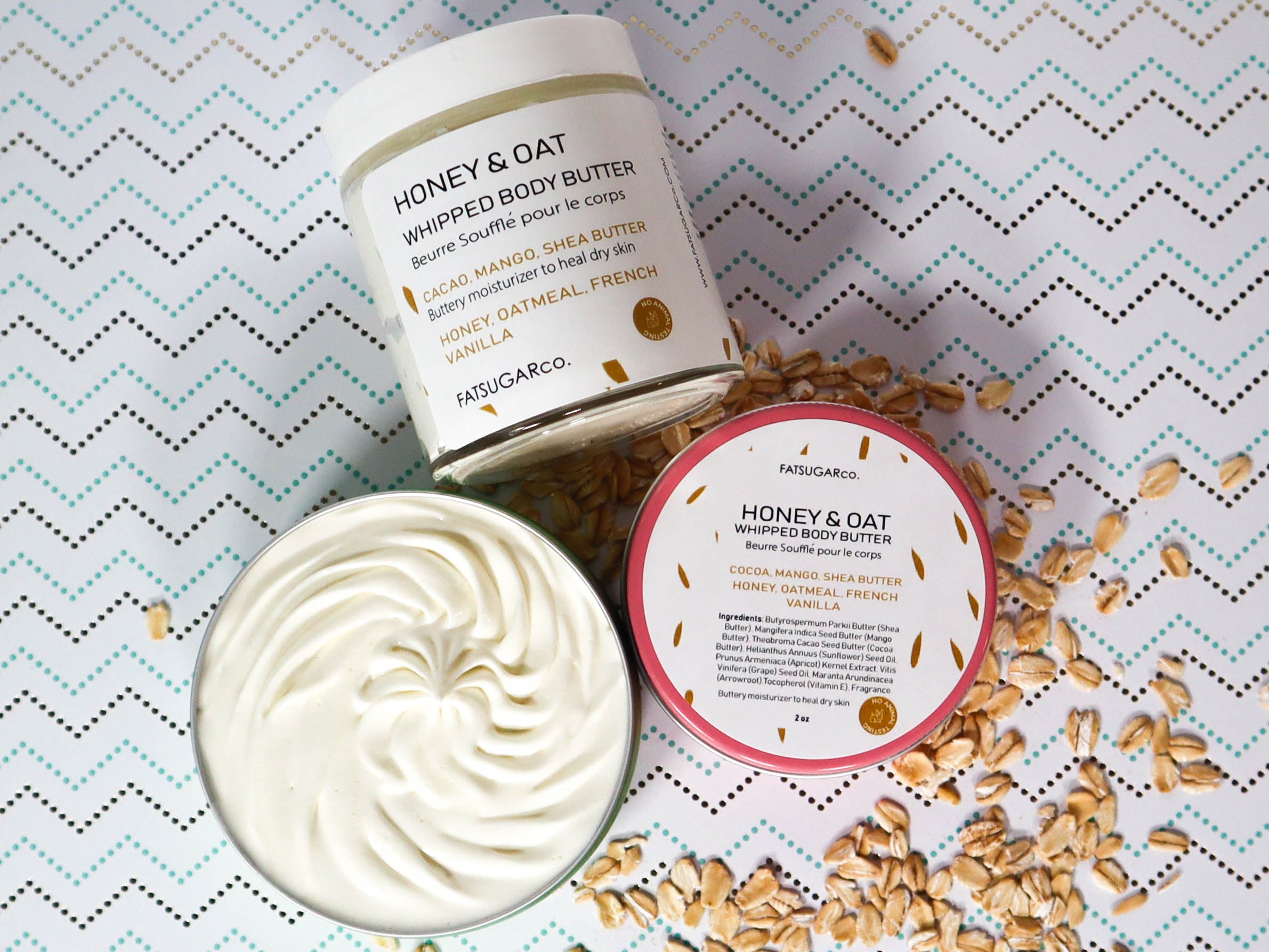 Whipped Body Butter for Dry skin- Honey & Oat