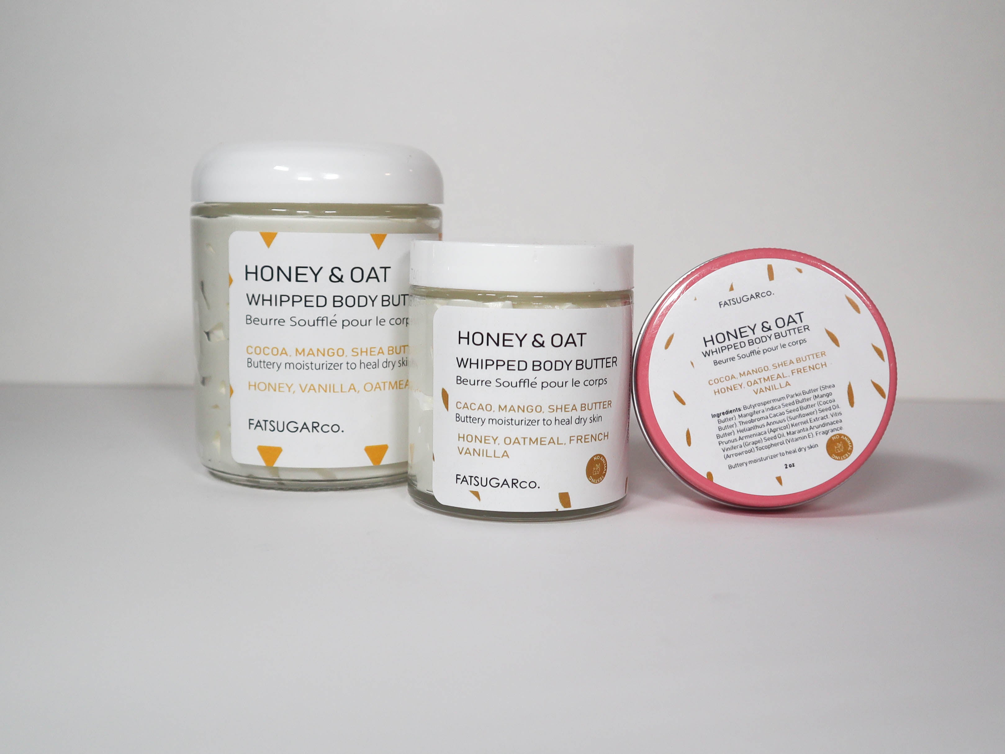 Whipped Body Butter for Dry skin- Honey & Oat