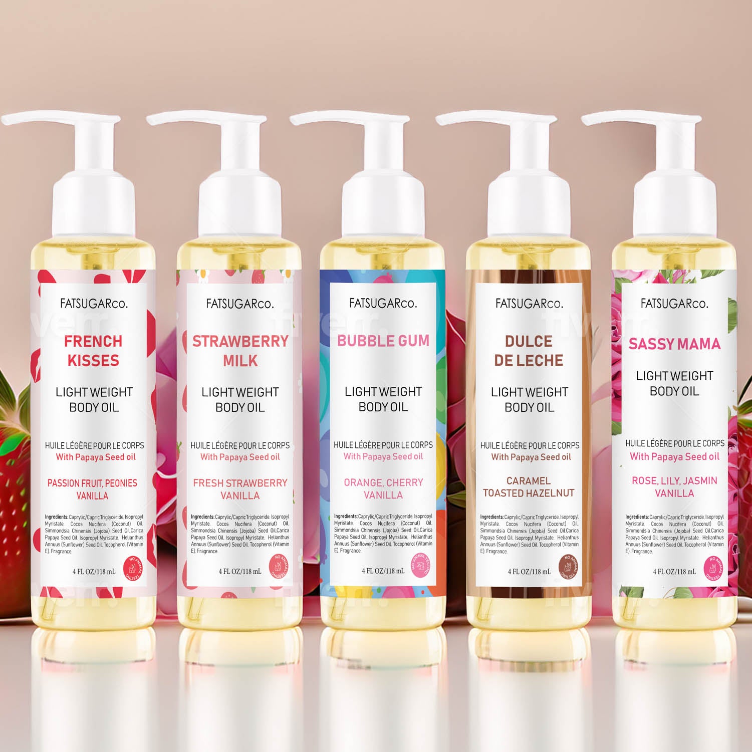 Body Oil Fragrance Oil for Glowing Skin - Various Scents