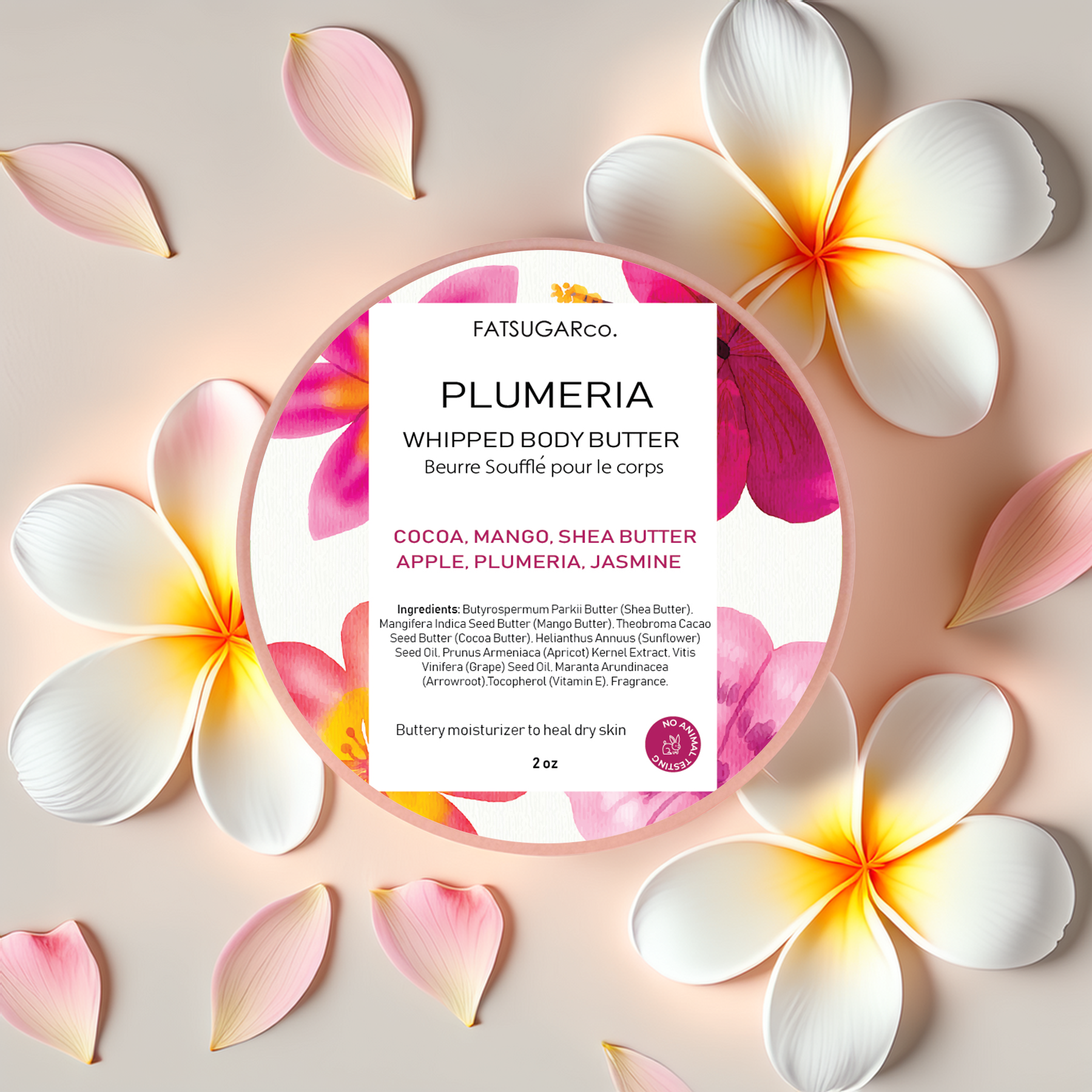 Plumeria Mini Whipped Body Butter - Travel Size