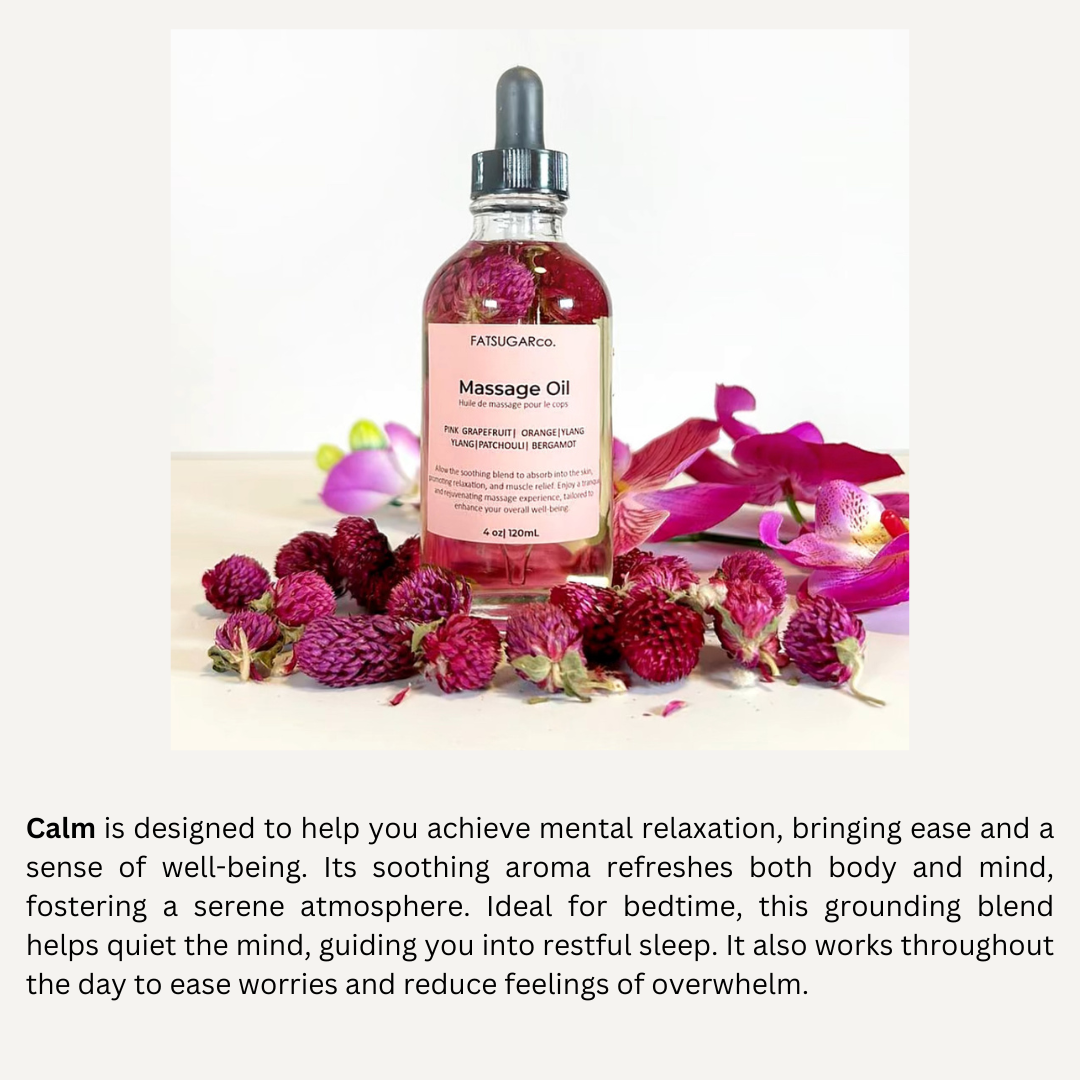Luxurious Body & Massage Oil - Fast-Absorbing Essential Blend| Light weight Oil| Calm