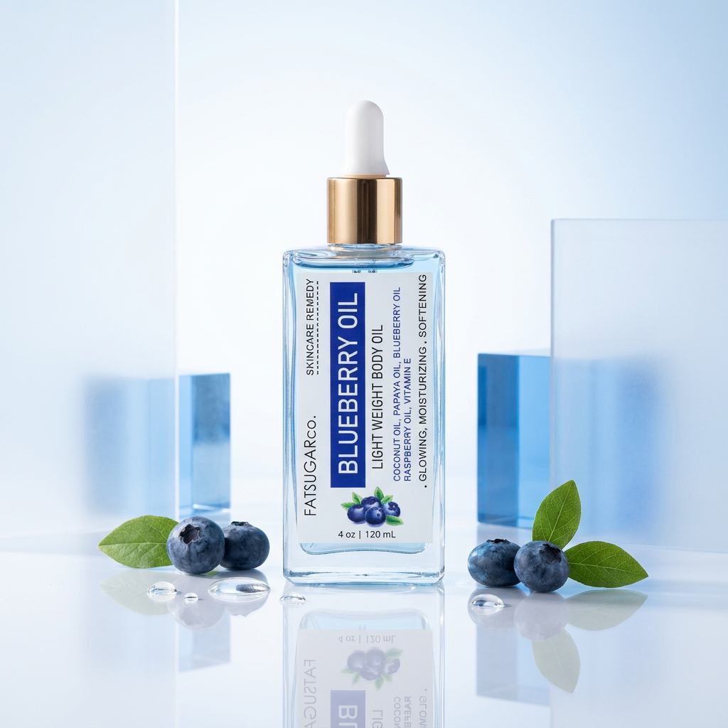 Blueberry Body Oil for Dry Skin | Fast-Absorbing Jojoba, Papaya & Coconut Oil Blend