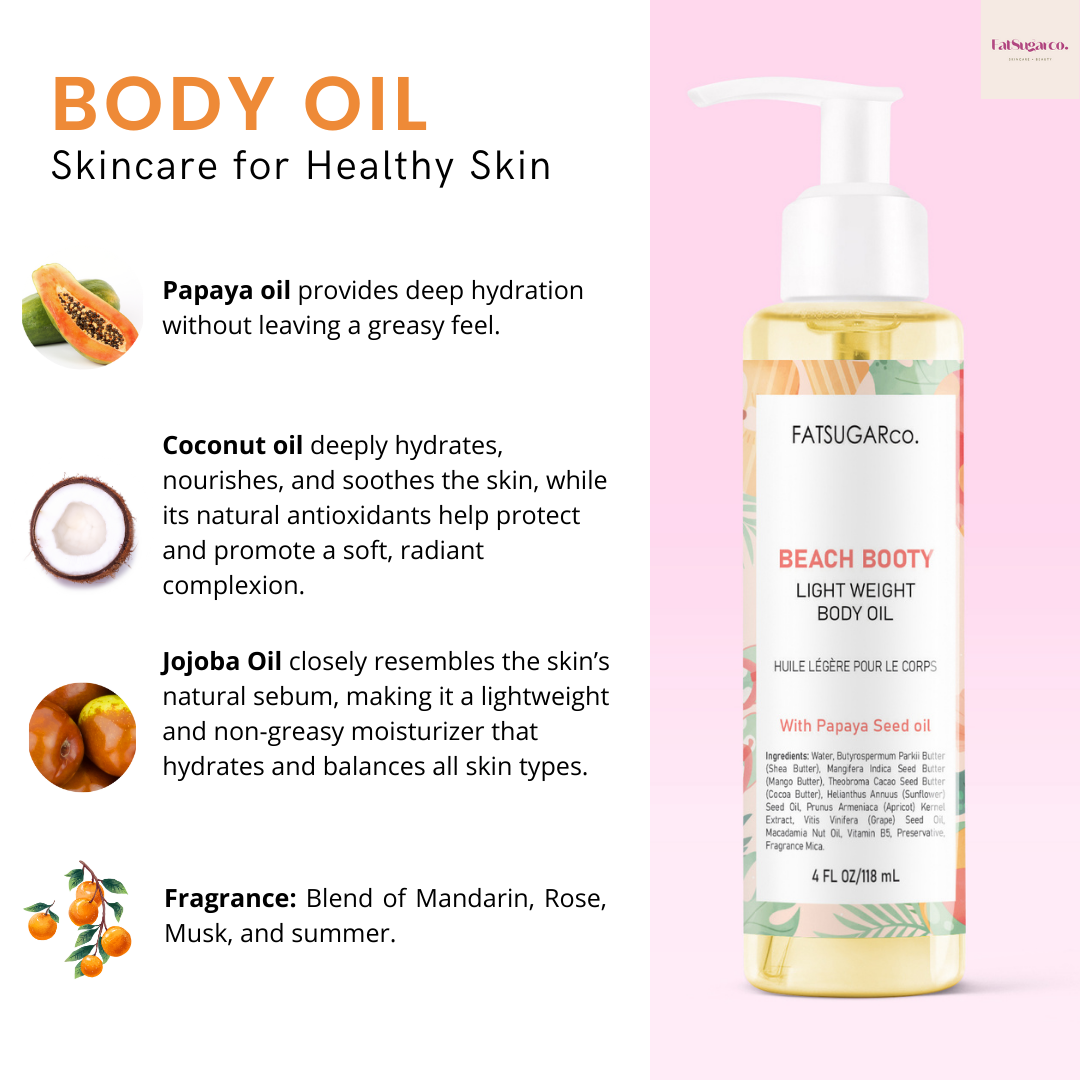 Summer Body  Oil for Glowing Skin - Beach Booty