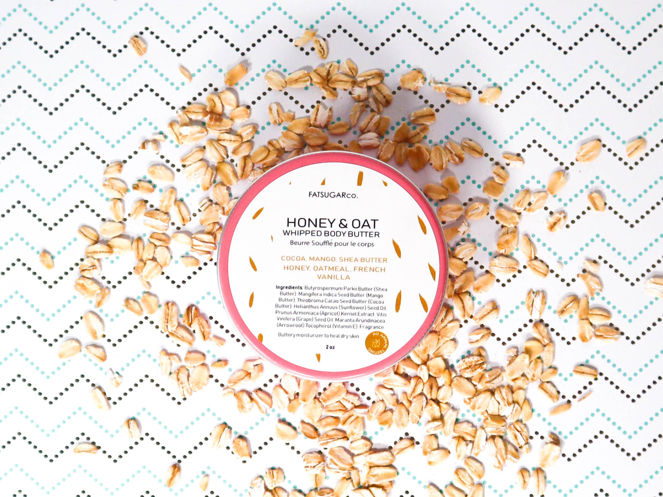 Whipped Body Butter for Dry skin- Honey & Oat