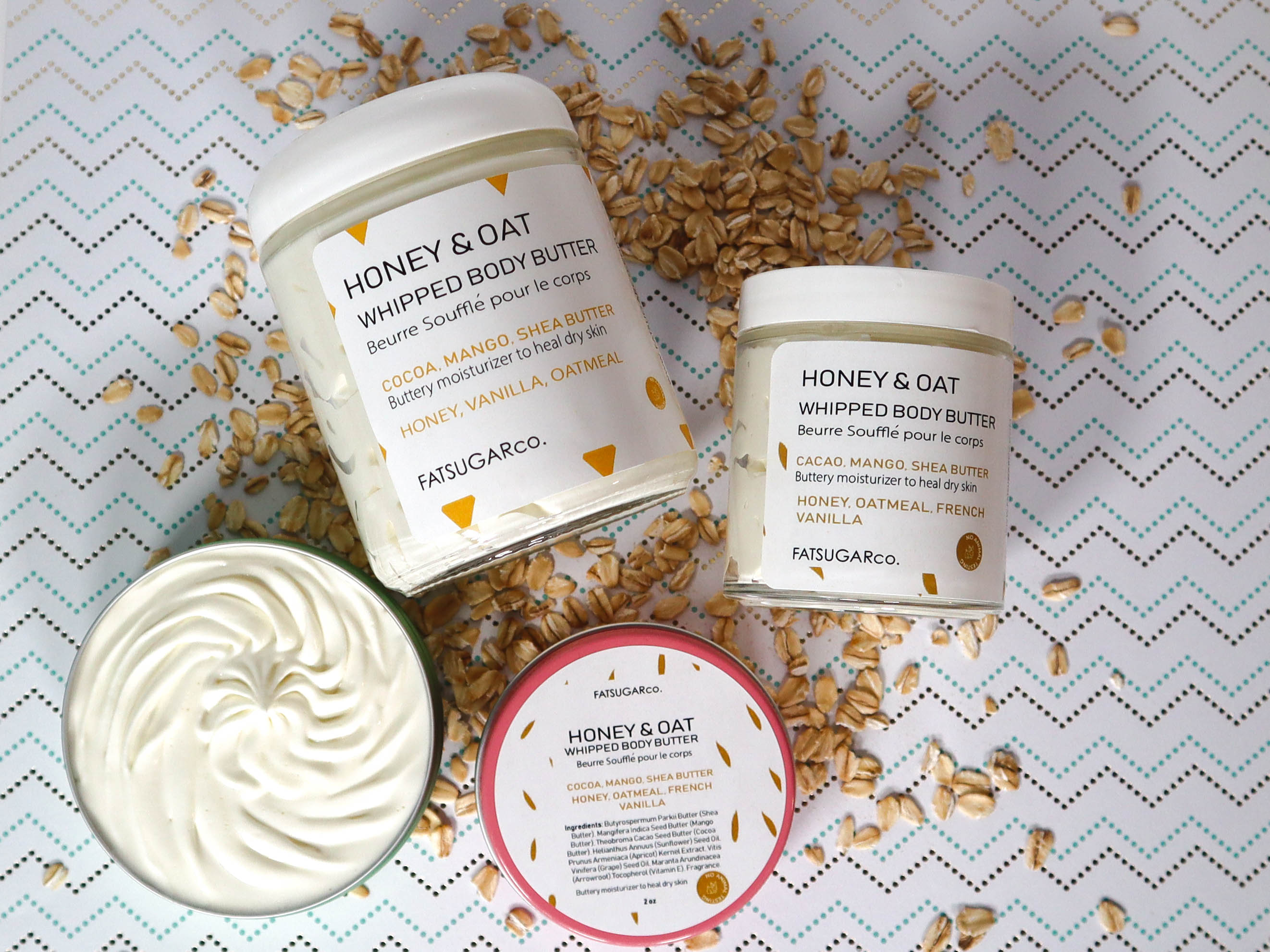 Whipped Body Butter for Dry skin- Honey & Oat