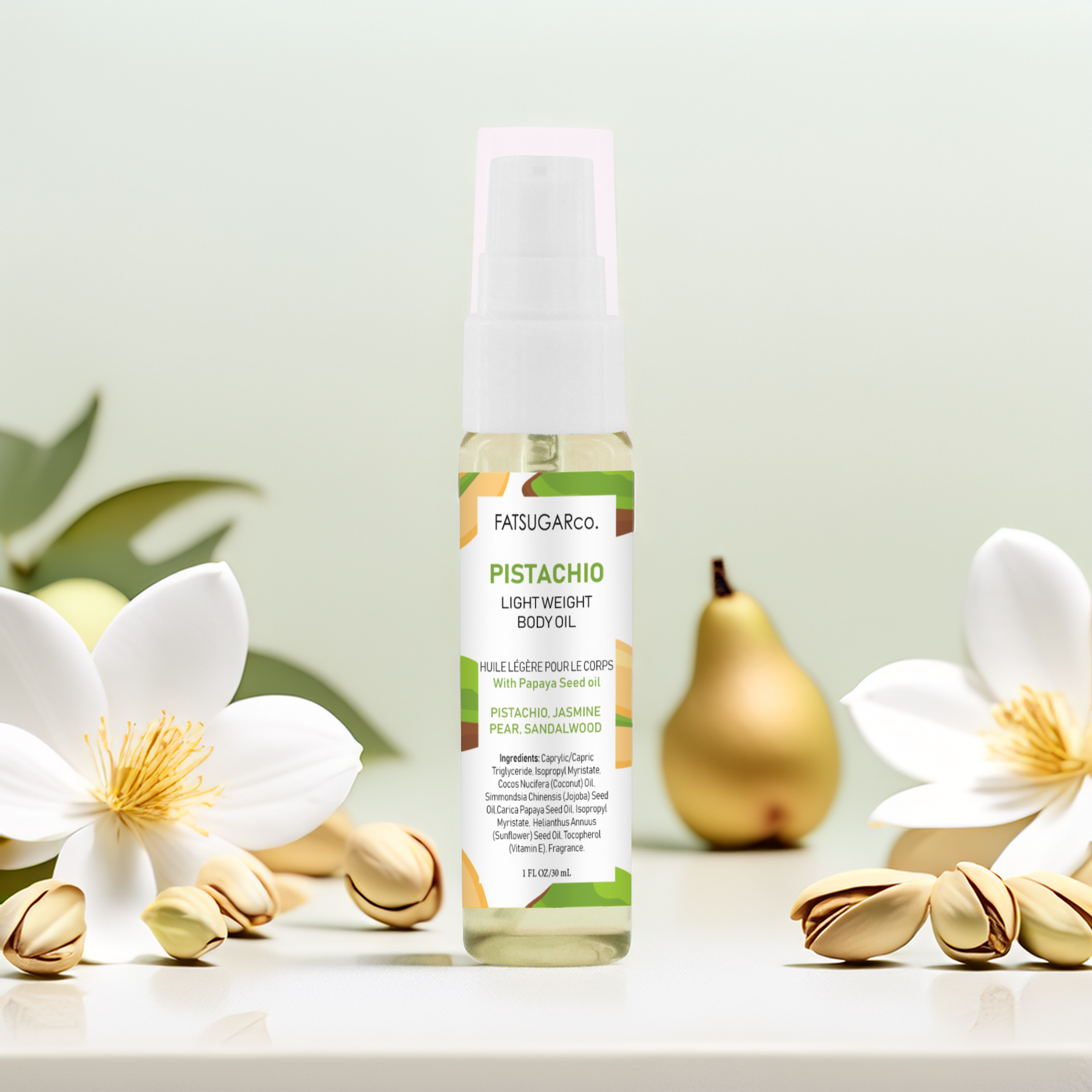 Pistachio Body Oil - 1 Ounce Travel Size