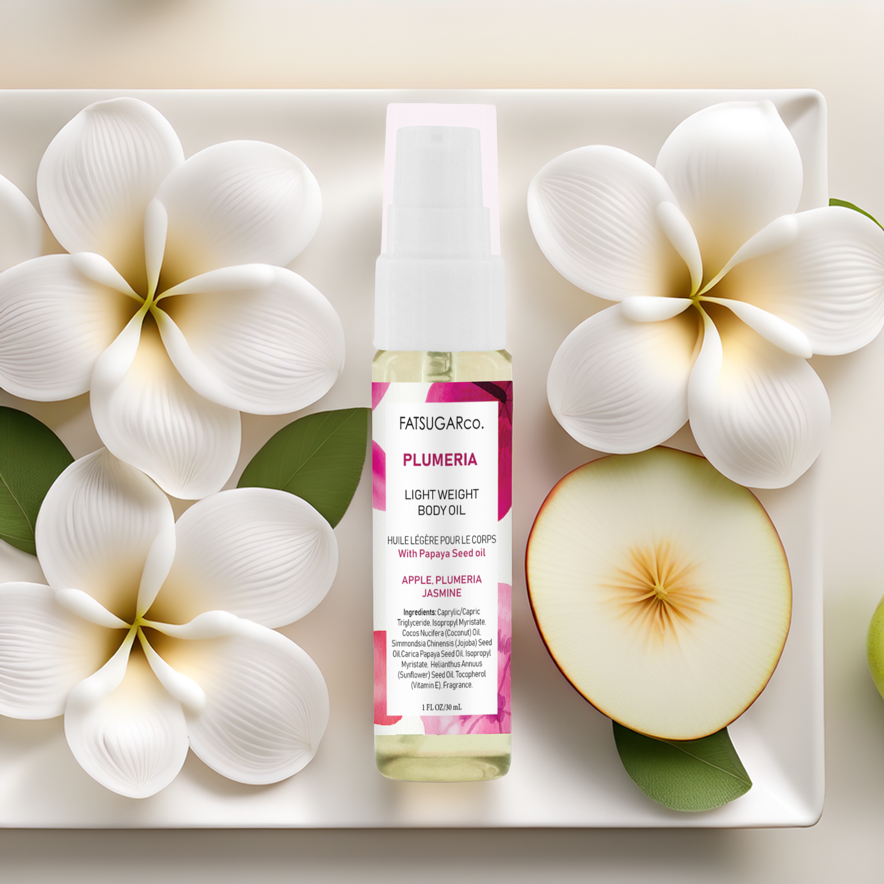 Plumeria Body Oil - 1 Ounce Travel Size