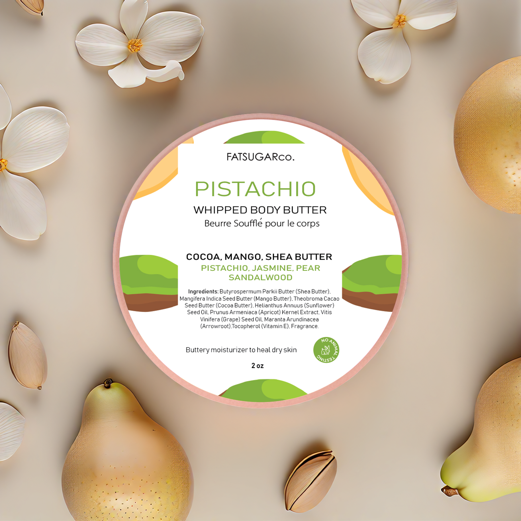 Pistachio Mini Whipped Body Butter - Travel Size