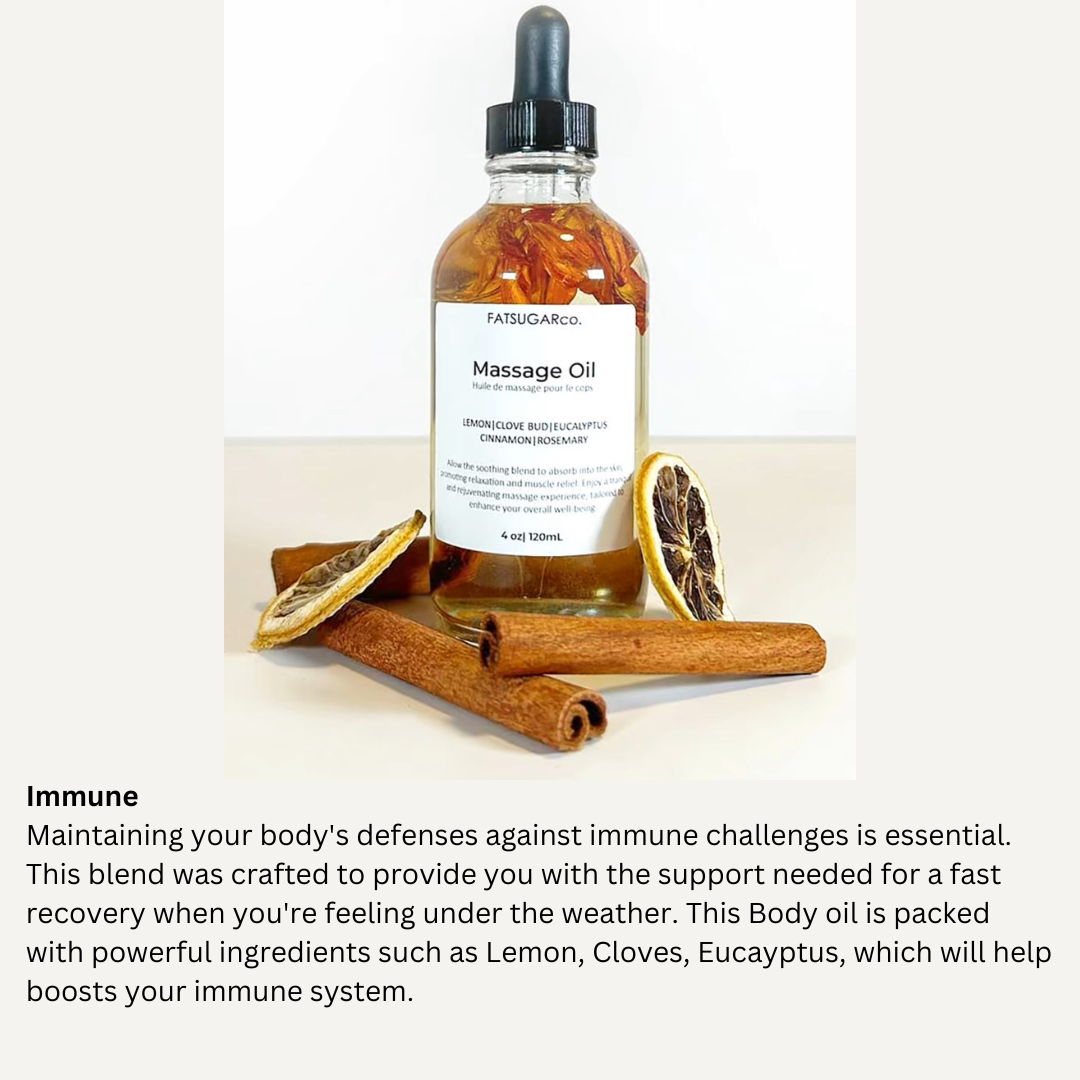 Luxurious Body oil Massage oil light weight body oil fast absorbing oil with essential oil Blend Germ fighter Oil