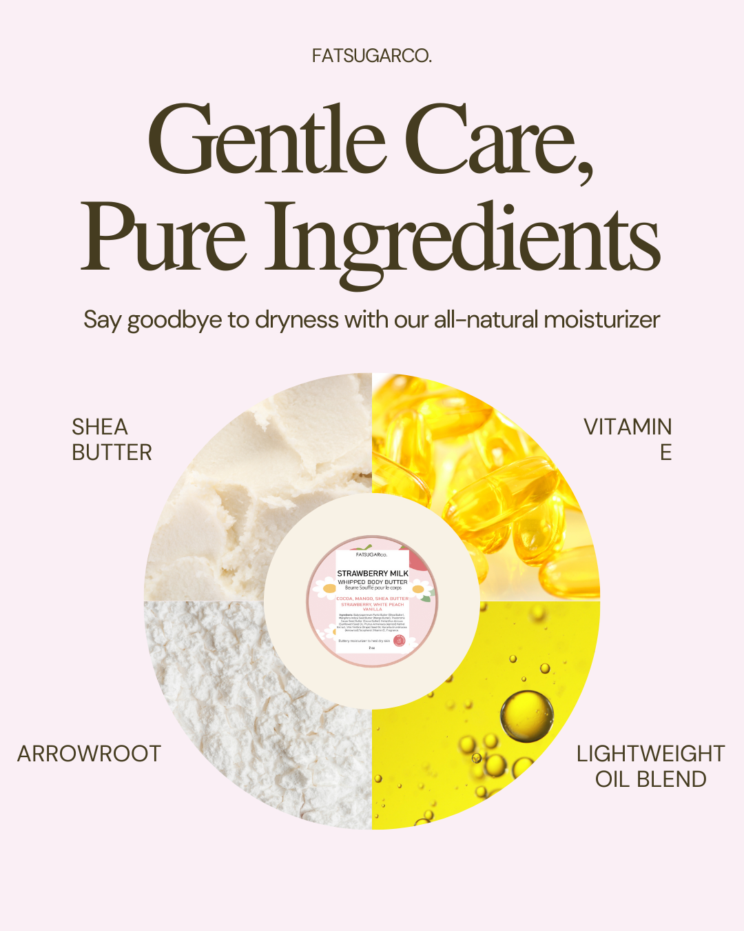 Strawberry Milk Mini Whipped Body Butter - Travel Size