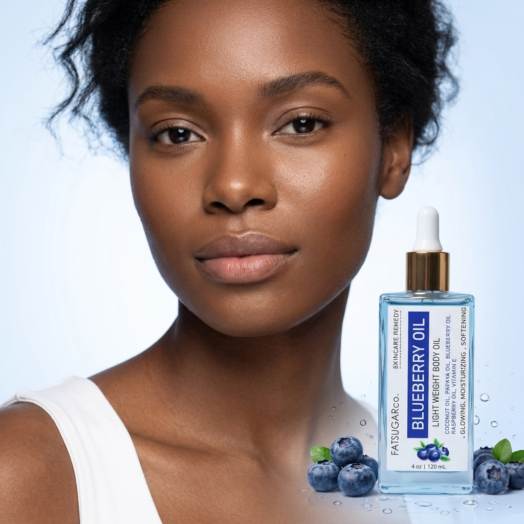 Blueberry Body Oil for Dry Skin | Fast-Absorbing Jojoba, Papaya & Coconut Oil Blend