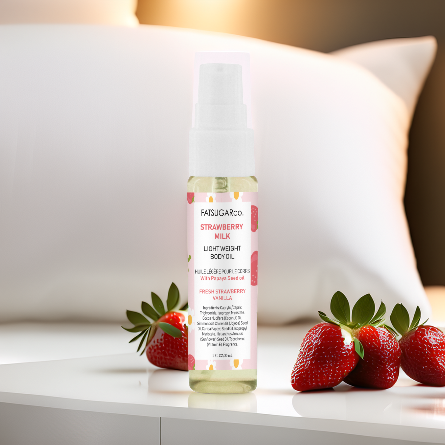 Strawberry Body Oil - 1 Ounce Travel Size
